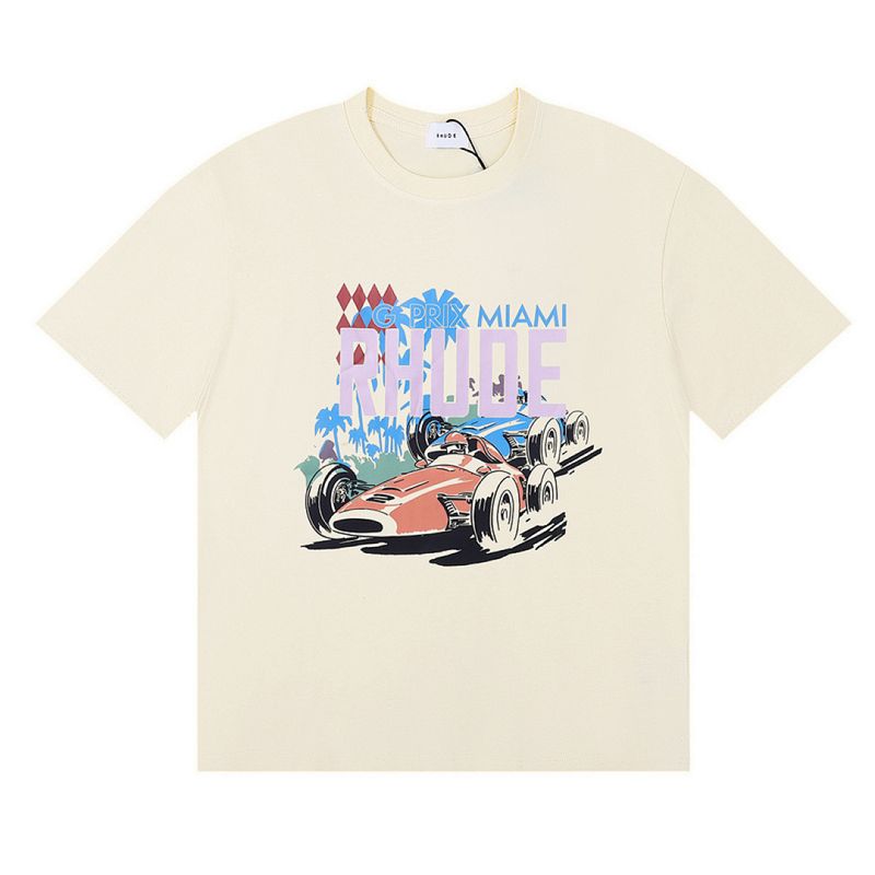 FH 50106, American Streetwear Rhude Vintage Classic Car Racing Print H… — style #198999181