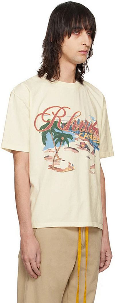 FH 5093, US Streetwear Rhude Cannes Beach Cannes Beach Palm Print Premium Quali… — photo 2