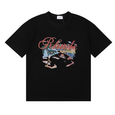 FH 5093, US Streetwear Rhude Cannes Beach Cannes Beach Palm Print Premium Quali… — photo 4