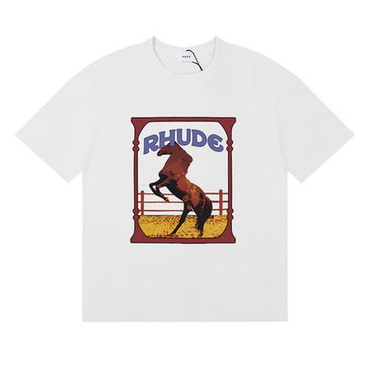 S M L XL FH Ref 50165, US Streetwear Rhude Cadre Horse Frame Print Premium… — photo 3