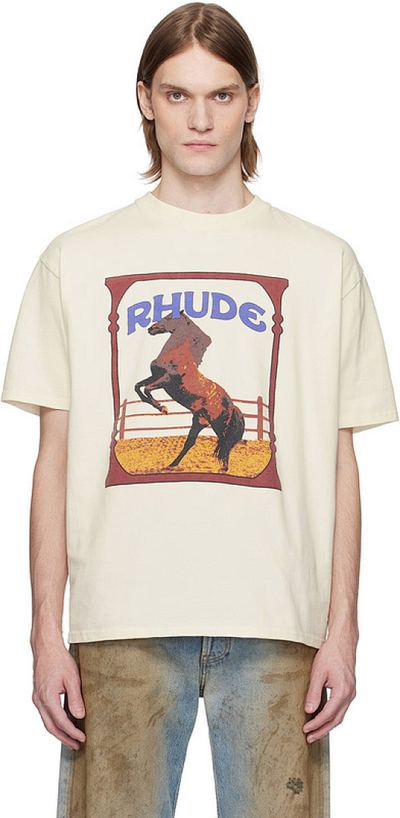 S M L XL FH Ref 50165, US Streetwear Rhude Cadre Horse Frame Print Premium… — photo 5