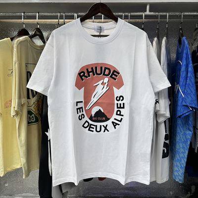 S M L XL FH 50130, US Streetwear Rhude Les Deux Alpes Alps Ski Classic Sunrise Pri… — photo 4
