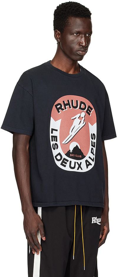 S M L XL FH 50130, US Streetwear Rhude Les Deux Alpes Alps Ski Classic Sunrise Pri… — photo 5