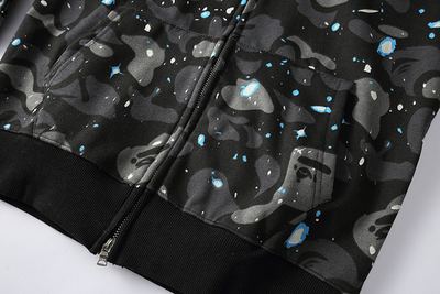 2350 Shark Starry Glow Hoodie Loopback Camo Hooded Cardigan Outerwear XS-XXL85 — photo 4