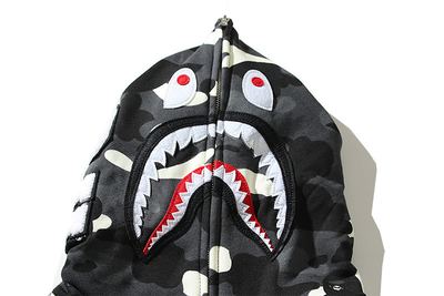 - 20$ Streetwear Shark Head Glow Spot Camo Fleece-Lined Hoodie M-XXXL90 — photo 4