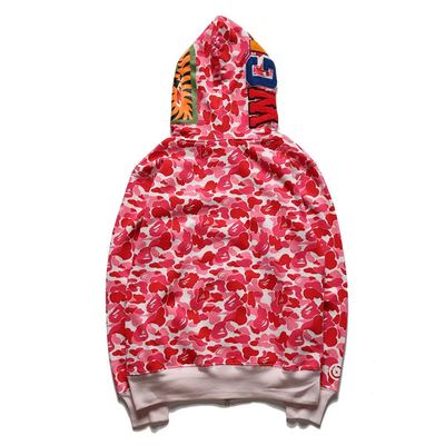 -20$ Streetwear Shark Head Camo Background Print Hoodie Outerwear Blue&Pink&Green S~3XL95 — photo 2