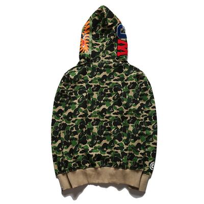 -20$ Streetwear Shark Head Camo Background Print Hoodie Outerwear Blue&Pink&Green S~3XL95 — photo 5